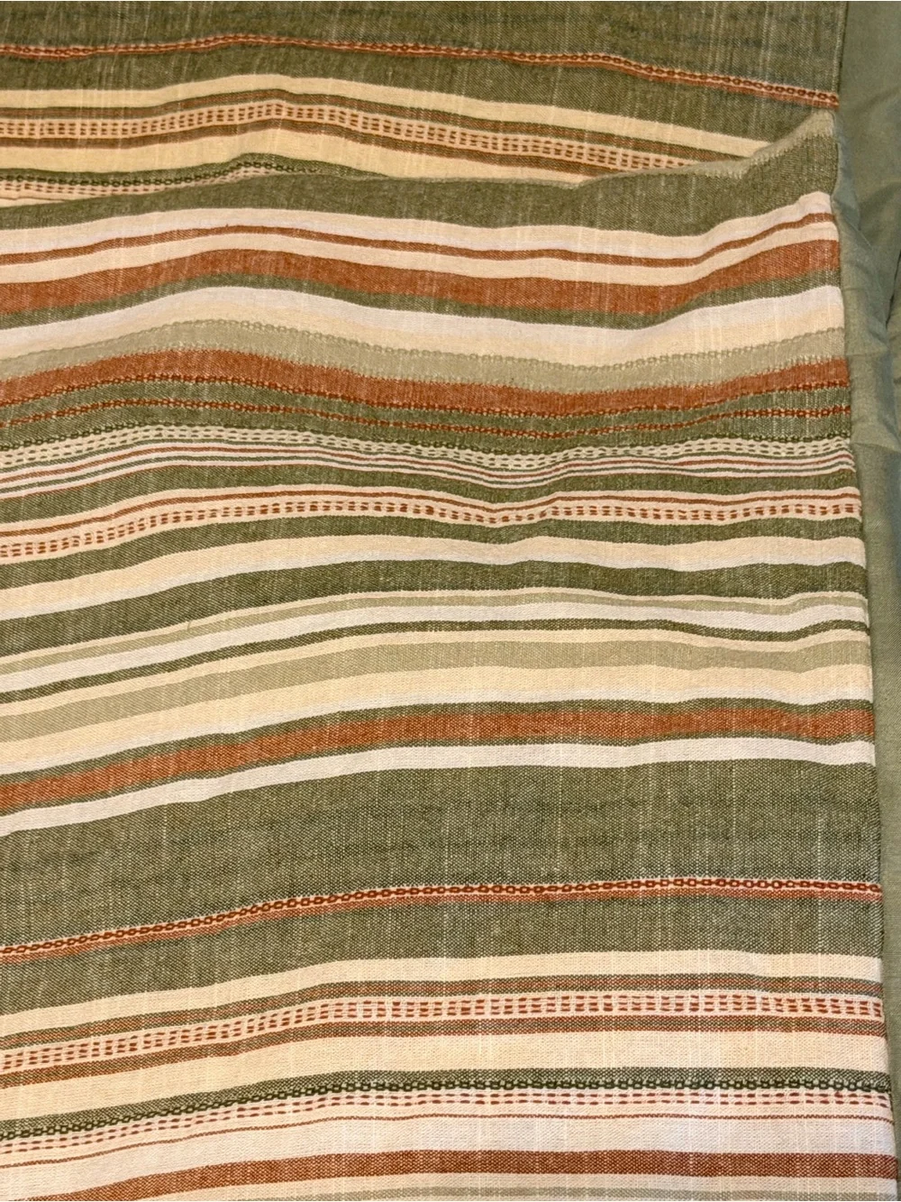 Frye & Co. Striped Cotton Quilted Pillow Shams Set of 2 Sage Green Rustic